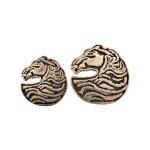 2D Horse 92.5 Sterling Silver Buttons for Bandh Gala