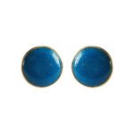 Gold and Blue 92.5 Sterling Silver Unisex Cufflinks