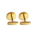 Gold and Blue 92.5 Sterling Silver Unisex Cufflinks - Image 5
