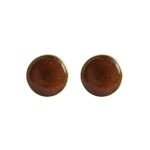 Plain Enamel Collection Golden 92.5 Sterling Silver Unisex Cufflinks