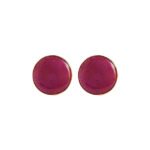 Plain Enamel Collection Golden 92.5 Sterling Silver Unisex Cufflinks