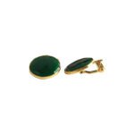 Plain Enamel Collection Golden 92.5 Sterling Silver Unisex Cufflinks - Image 2
