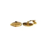 Plain Enamel Collection Golden 92.5 Sterling Silver Unisex Cufflinks - Image 4