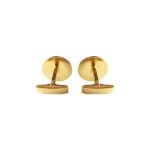 Gold and Green 92.5 Sterling Silver Unisex Cufflinks - Image 3