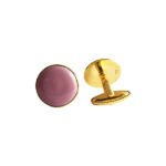 Gold and Purple 92.5 Sterling Silver Unisex Cufflinks - Image 2