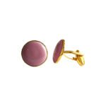 Gold and Purple 92.5 Sterling Silver Unisex Cufflinks - Image 3