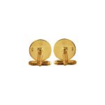 Gold 92.5 Sterling Silver Unisex Cufflinks - Image 3