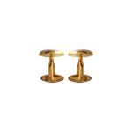 Gold and Purple 92.5 Sterling Silver Unisex Cufflinks - Image 5