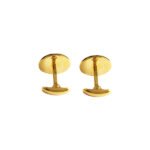 Gold and Green 92.5 Sterling Silver Unisex Cufflinks - Image 2