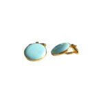 Gold and Blue 92.5 Sterling Silver Unisex Cufflinks - Image 2