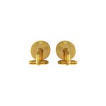 Gold and Blue 92.5 Sterling Silver Unisex Cufflinks - Image 4