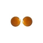 Gold and Yellow 92.5 Sterling Silver Unisex Cufflinks