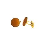 Gold and Yellow 92.5 Sterling Silver Unisex Cufflinks - Image 3