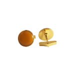 Gold and Yellow 92.5 Sterling Silver Unisex Cufflinks - Image 4