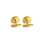 Gold and Yellow 92.5 Sterling Silver Unisex Cufflinks - Image 5