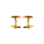 Gold and Yellow 92.5 Sterling Silver Unisex Cufflinks - Image 2