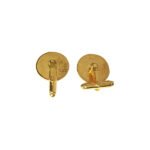 Hand Painted Exotic Birds Cufflinks in 92.5 Silver and Ivory Enamel - Image 2