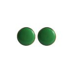 Gold and Green 92.5 Sterling Silver Unisex Cufflinks