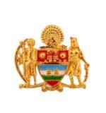 Mayo College Coat of Arms Silver and Enamel Cutout Cufflinks - Image 4
