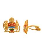 Mayo College Coat of Arms Silver and Enamel Cutout Cufflinks