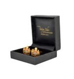 Mayo College Coat of Arms Silver and Enamel Cutout Cufflinks - Image 2