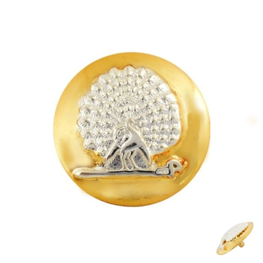 S662B Mayo College Silver Mayoor Buttons - Image 1
