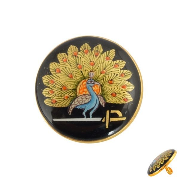 Mayo College Hand Painted Mayoor Buttons in Sterling Silver