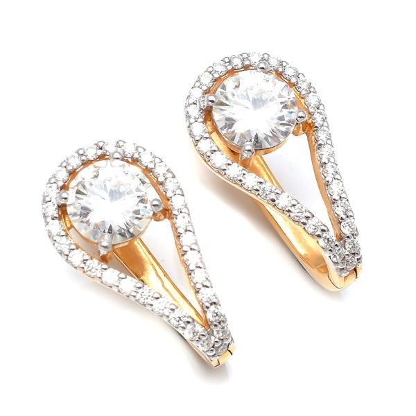 Lab Grown Diamond Designer Hoop Earrings