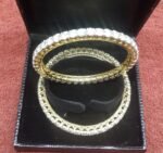 21 ctw. Moissanite Diamond Single Line Bangle in 14k Yellow Gold - Image 3