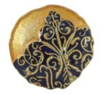 Antique Look 92.5 Sterling Silver Cufflinks Yellow Gold Black Finish - Image 4