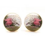 Hand Painted Birds Cufflinks in Sterling Silver and Enamel - Image 2