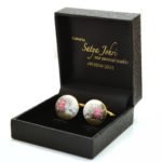 Hand Painted Birds Cufflinks in Sterling Silver and Enamel - Image 4