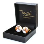 Hand Painted Horse Cufflinks in Sterling Silver and Enamel - Image 4