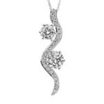 1.10 ctw. Moissanite Diamond Designer Pendant in 14k White Gold