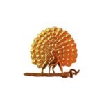 Mayo College .925 Silver Mayoor Collar Pins - 1 Inch - Gold Plated - Image 2