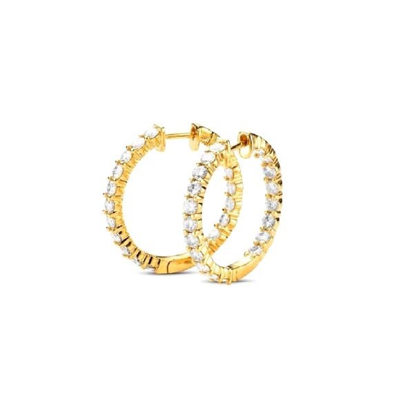2 ctw. Moissanite Diamond Designer Hoop Earrings