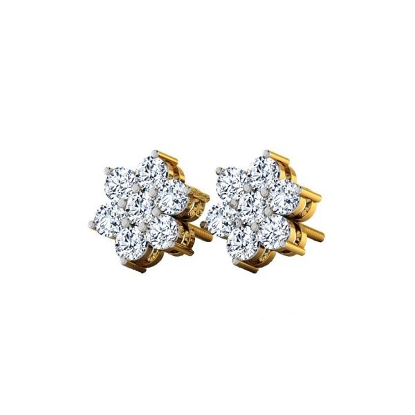 Classic 7 Stone Moissanite Diamond Earrings