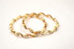 2.76 ctw. Moissanite Diamond Designer Bangle in 14K Yellow Gold