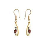 Hand Painted Bird Earrings in .925 Silver - Image 2