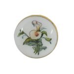 Hand Painted Flower on Bandhgala Buttons in .925 Silver and Enamel