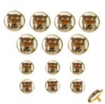 Hand Painted Tiger Bandhgala Buttons in .925 Silver - Image 6