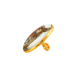 Hand Painted Tiger Bandhgala Buttons in .925 Silver - Image 2