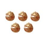 Horse Head Shape Buttons in Red Enamel in .925 Silver - Image 4