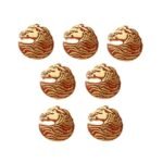 Horse Head Shape Buttons in Red Enamel in .925 Silver - Image 3