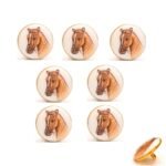 BandhGala Buttons with Hand Painted Horse in .925 Silver - Image 4