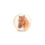 BandhGala Buttons with Hand Painted Horse in .925 Silver - Image 6