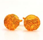 Antique Look 92.5 Sterling Silver Cufflinks with Golden Plating - Image 2