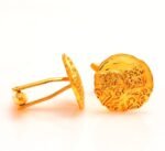 Antique Look 92.5 Sterling Silver Cufflinks with Golden Plating