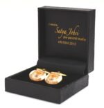 Cufflinks with Hand Painted Tiger in .925 Silver - Image 4