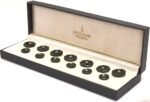 Octagonal Black BandhGala Buttons with Gems in .925 Silver - Image 4